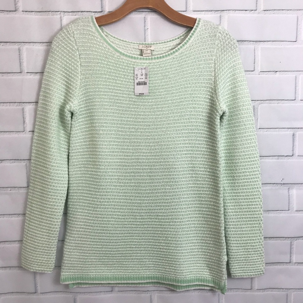 J Crew sweater merino wool XXS green mint light - Picture 2 of 8